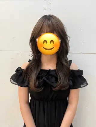 ロング 髪質改善/ハイライト 白髪ぼかし/艶カラーのヘアスタイル