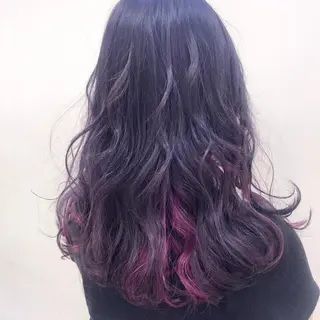 ロング カラー ヘアアレンジ TSUNA 🌙 Lim 五反田のマツエク・マツパデザイン