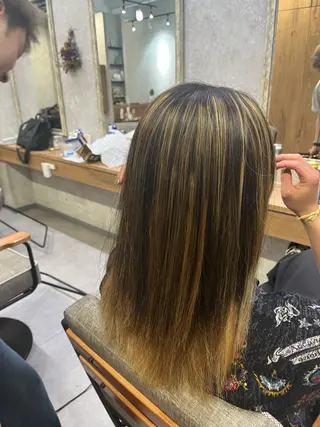 セミロング 美髪縮毛矯正/ 極髪質改善/ヨウスケのヘアスタイル