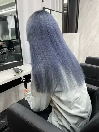 ロング カラー マリカ🦋韓国 ハイトーン/エクステのヘアスタイル