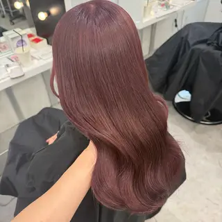 ミディアム カラー パーマ 🎀ピンクベージュ/ satsuki🎀のヘアスタイル