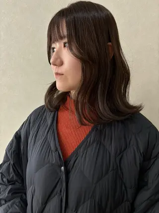 セミロング カラー Zina 奈良 kannaのヘアスタイル