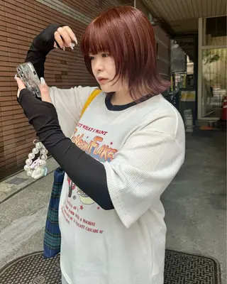ミディアム クドウ ヒカリのヘアスタイル