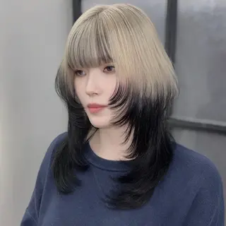ロング カラー Ren. 🦋デザインカラーのヘアスタイル