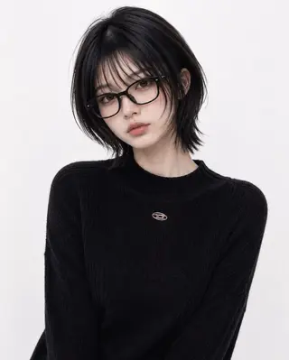 ショート rina韓国レイヤー ハッシュカットのヘアスタイル