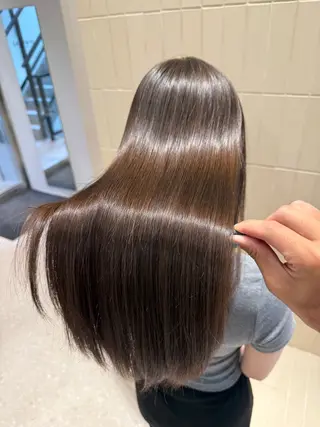 ロング パーマ ヘアアレンジ 縮毛矯正/髪質改善/ ブリーチ毛/木元渓太のヘアスタイル