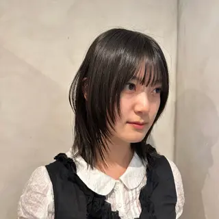 ミディアム Yuki☺︎パーマ レイヤーカットのヘアスタイル