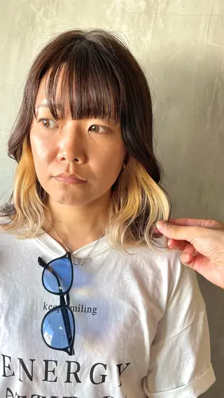 ミディアム カラー 髪質改善/美髪矯正 🪼土屋そーたのヘアスタイル