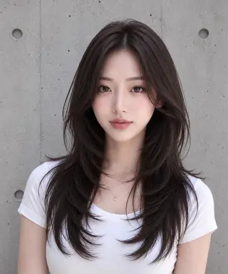 セミロング カラー ヘアアレンジ 🌫️大人韓国ヘア 🌫️naoyaのヘアスタイル