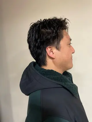ショート パーマ 浅岡 昭汰のヘアスタイル