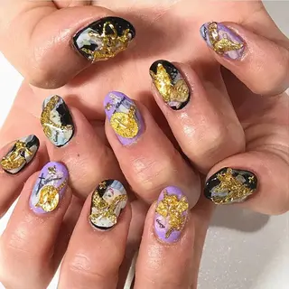 ネイル 渋谷／チップ長さ出し 👑アプレgel-xのネイルデザイン