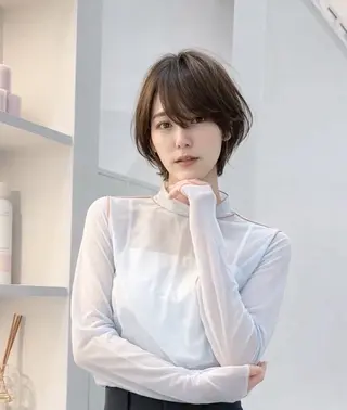 ショート カラー 佐藤優晟/カラー/ 癖毛ショート/表参道のヘアスタイル