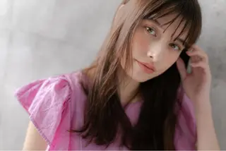 セミロング カラー 永井 亮のヘアスタイル