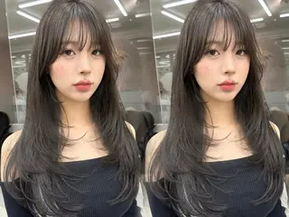 セミロング カラー 村上 大武のヘアスタイル
