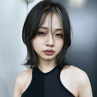 ミディアム カラー ブリーチ/デザイン ubu🥷🏻のヘアスタイル