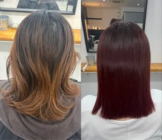 カラー 髪質改善/レイヤー カット福澤　和嗣のヘアスタイル