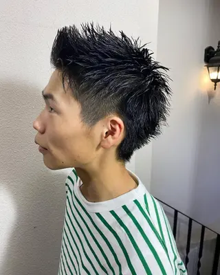 ミディアム メンズ メンズ特化 岸本 阪急六甲サロンドロイのヘアスタイル