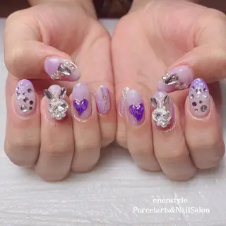 ミディアム ネイル 🐾enen style 🐾のネイルデザイン