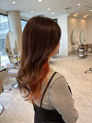 セミロング カラー layer cut 前田ヒロコのヘアスタイル