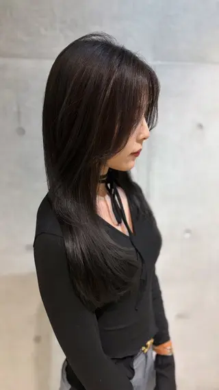 ロング カラー パーマ 透明感カラー レイヤー/コウスケのヘアスタイル