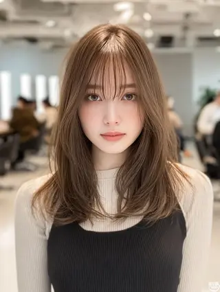 セミロング 生艶髪＆レイヤー🔔 渋谷お薦めNo.1✨のヘアスタイル