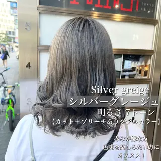 ロング カラー 透け上品ハイトーン 職人ゆうと🤍のヘアスタイル