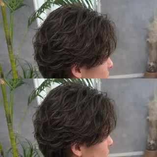 パーマ メンズ 藤沢メンズ特化/ショ ート/髪質改善🏖のヘアスタイル