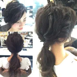 ロング ヘアアレンジ ✂️小顔カット✂️ 山本有紀のヘアスタイル