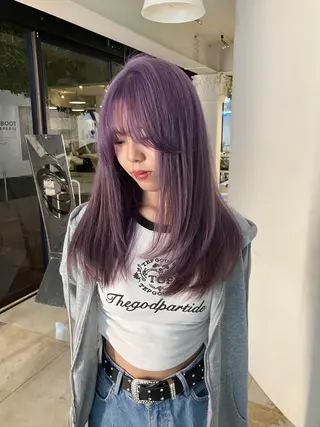 ロング カラー Hanaka🪷 ニュアンス×レイヤーのヘアスタイル