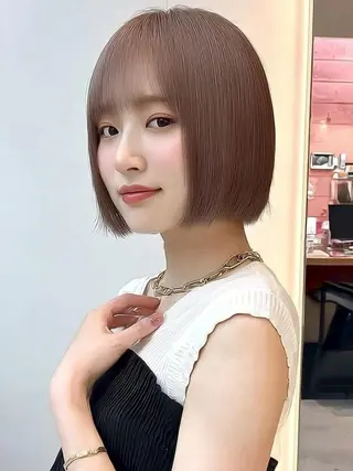 ショート カラー Seleneキズナ ワンカラー/ブリーチのヘアスタイル