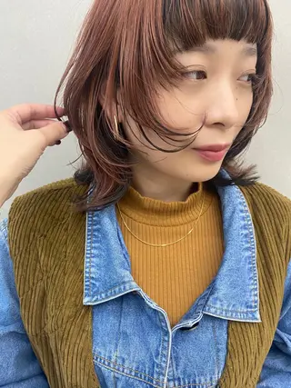 ミディアム カラー -福岡博多筑紫口- 大津成美のヘアスタイル