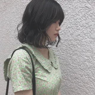 ミディアム カラー yajima Moemiのヘアスタイル
