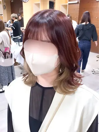 ミディアム レイヤー/艶髪カラー 森本くるみのヘアスタイル