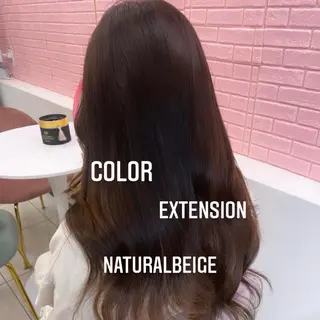 ロング カラー エクステ🩵ブリーチ 韓国ヘア🩵KAEのヘアスタイル