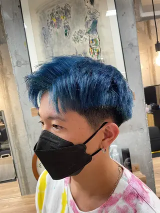 ショート カラー メンズ メンズ縮毛矯正 細谷碧海のヘアスタイル