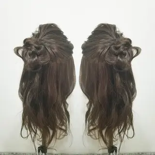 ロング カラー ヘアアレンジ See by merのマツエク・マツパデザイン