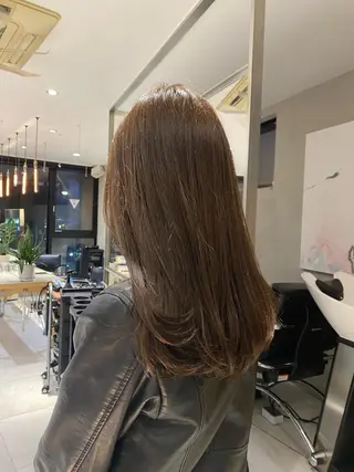 セミロング カラー 艶感/ナチュラル 🌿マアヤのヘアスタイル