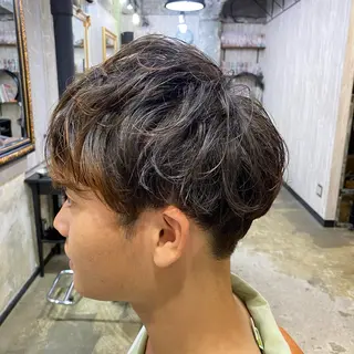 ミディアム メンズ 勝河 怜楊のヘアスタイル