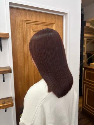 ロング カラー くいた あやなのヘアスタイル