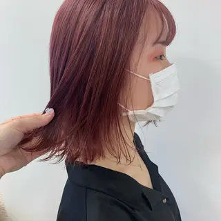 ミディアム カラー 暖色/ブリーチカラー 🎀 M i k uのヘアスタイル