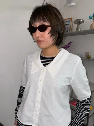 ショート カラー イシイ モエカのヘアスタイル