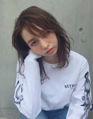セミロング 透明感カラー🌿ボブ ✨飛田 ケイのヘアスタイル