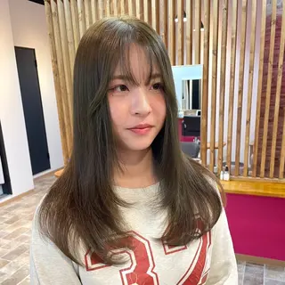 ロング カラー ヘアカラー&縮毛矯正 STAR☆RIVERのヘアスタイル