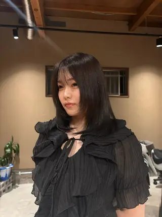 ミディアム カラー 中津/似合わせカット /美馬本紅亜のヘアスタイル