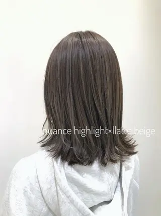 ミディアム カラー 大平 美沙のヘアスタイル