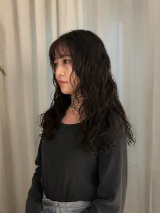 ロング パーマ Fuka🫧 ボブモデル募集中のヘアスタイル