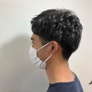 ショート パーマ メンズ 佐藤 悠生 メンズパーマ.カットのヘアスタイル