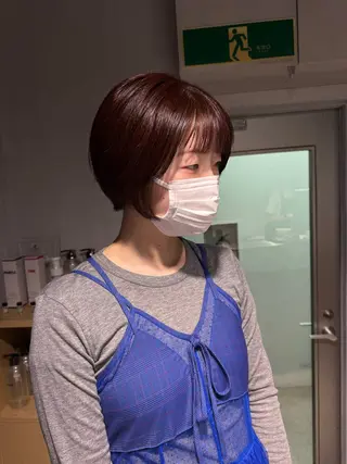 ショート カラー NANAMI🩵 大人可愛い韓国ヘアのヘアスタイル