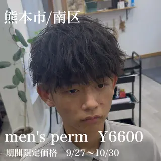 パーマ メンズ ✨ブリーチ無しWカラ ー・メンズ✨佐藤秀太のヘアスタイル