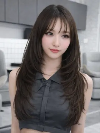 セミロング 韓国ヘア×2way 🇰🇷和知拓郎のヘアスタイル